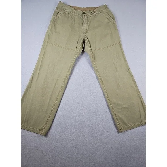 KAVU Pants Men's Size 36x29 Olive 100% Cotton Pockets Flat Front Straight Leg‎ - Picture 3 of 12